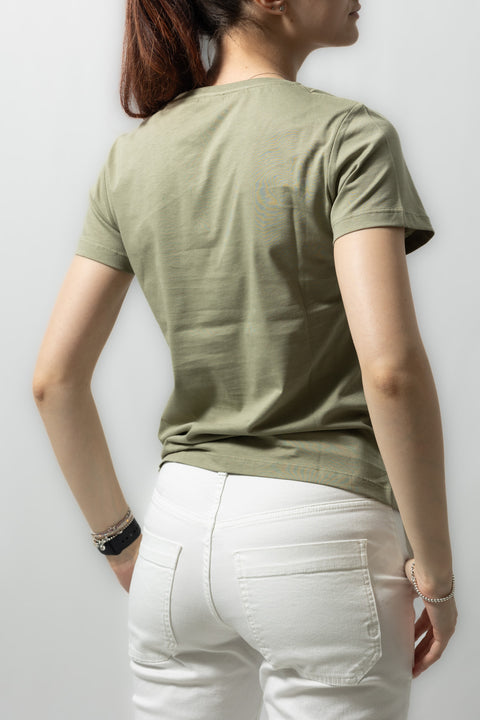 PINKO TURBATO T-SHIRT V NEK JERSEY