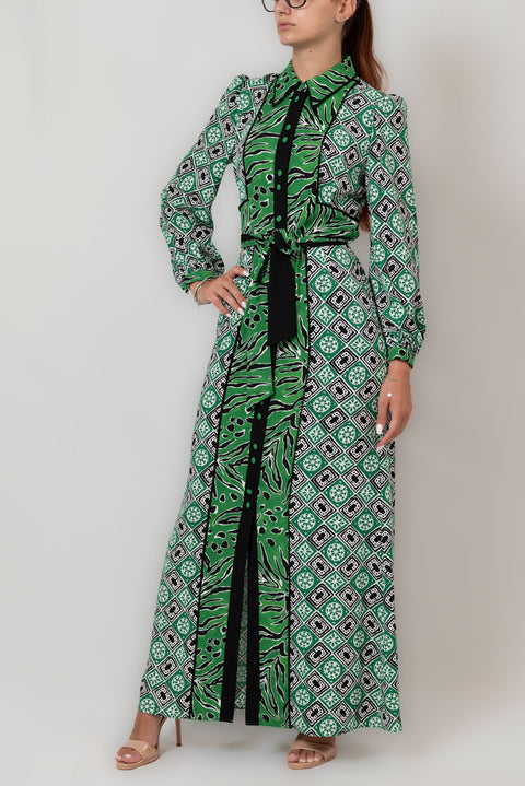 DIANE VON FURSTENBERG CHEMISIER LUNGO FANTASIA