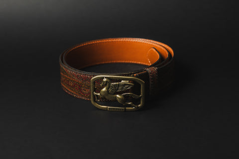 ETRO CINTURA ARNICA FIBIA PEGASO BRONZO