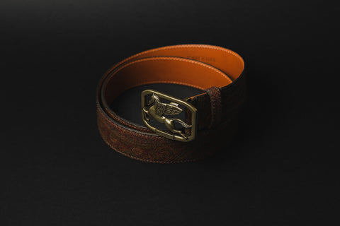 ETRO CINTURA ARNICA FIBIA PEGASO BRONZO