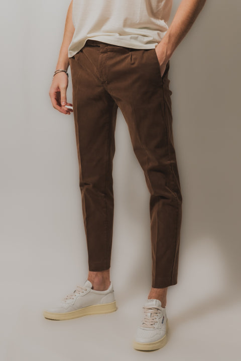 PT TORINO DIECI 1 P PANTALONE 1 PINCES SATIN STRETCH