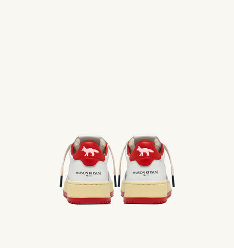 MEDALIST LOW 'MAISON KITSUNÉ' IN PELLE BIANCA E RED CLAY