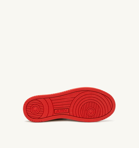 MEDALIST LOW 'MAISON KITSUNÉ' IN PELLE BIANCA E RED CLAY