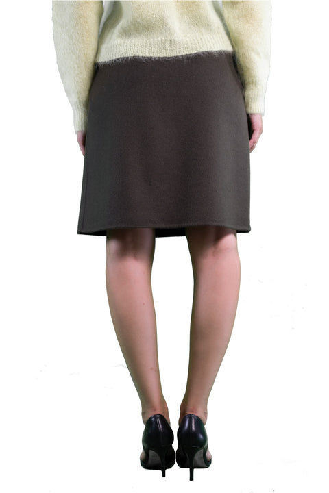 PAROSH WOOL SKIRT WITH SPLIT ON THE LEG