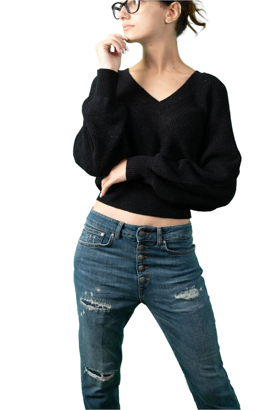DONDUP MAGLIA V NEK ALPACA E MOHAIR