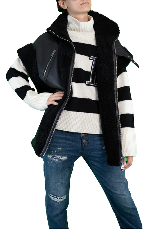 DONDUP GILET MONTONE ROVESCIATO ZIP