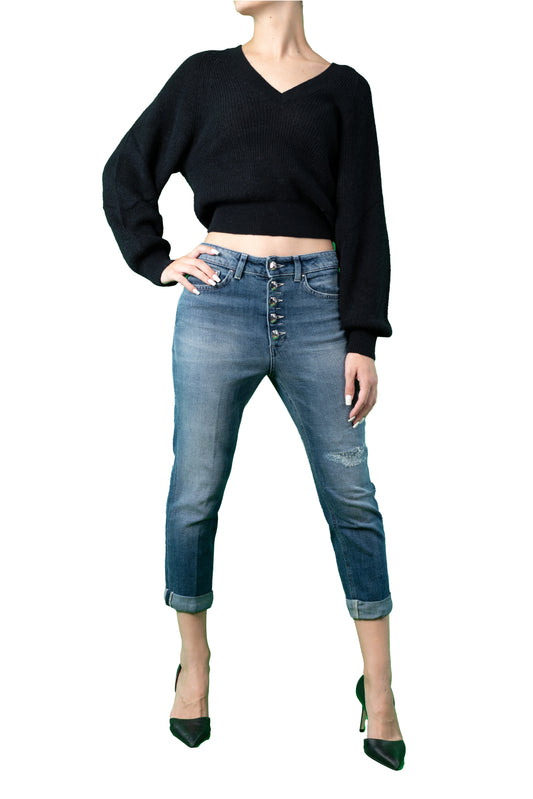 DONDUP KOONS DENIM BOTTONI METALLO