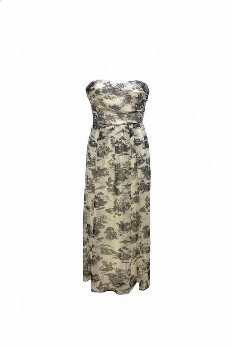 MAX MARA STUDIO DOMINIO ABITO LUNGO ORGANZA DI SETA