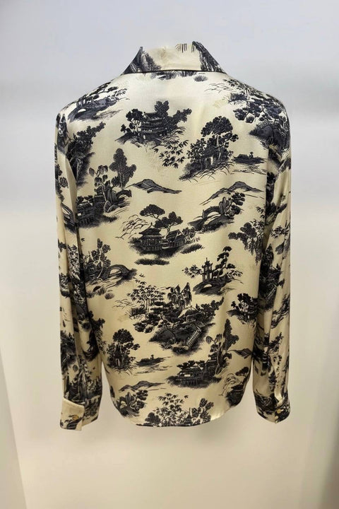 MAX MARA STUDIO VETRO CAMICIA SETA FANTASIA