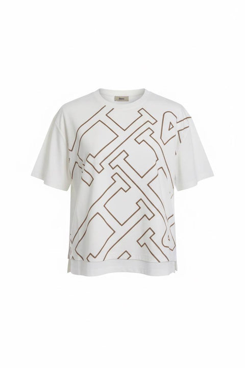 HERNO T-SHIRT JERSEY OVER RICAMO LOGO