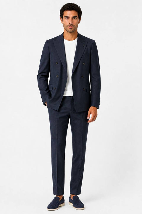 LARDINI COORDINATO DOPPIOPETTO LANA E CASHMERE