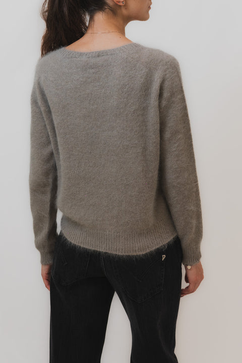 ROBERTO COLLINA MAGLIA GIROCOLLO ANGORA
