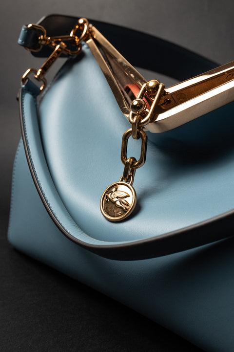 ETRO BORSA VELA MEDIUM IN PELLE CON TRACOLLA E CHIUSURA METALLO