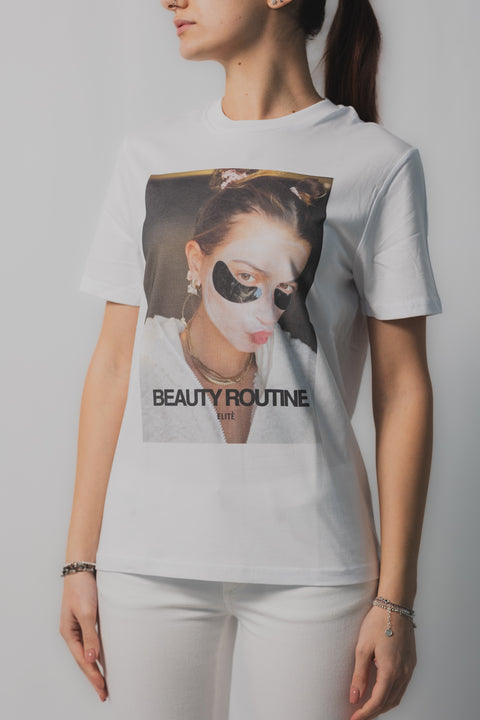 ELITE  PARIS T-SHIRT REALIZZATA NEL TESSUTO JERSEY STAMPA BEAUTY