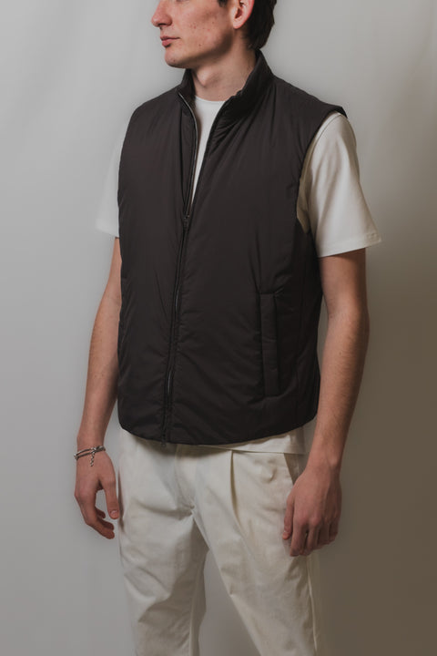 HERNO GILET CHIUSURA CON ZIP REALIZZATO IN NYLON