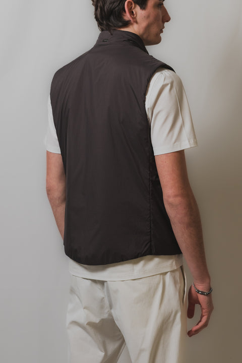 HERNO GILET CHIUSURA CON ZIP REALIZZATO IN NYLON