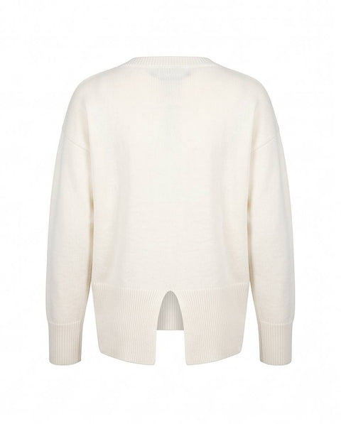FILIPPO DE LAURENTIIS MAGLIA LANA E CASHMERE GIROCOLLO OVER ASIMMETRICA