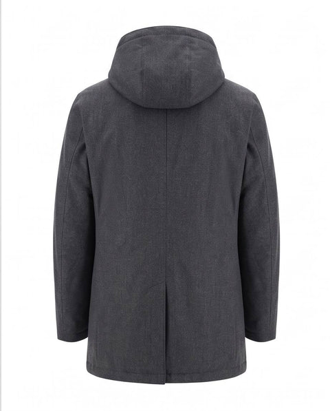 HERNO TRENCH CAPPUCCIO STACCABILE FLANELLA