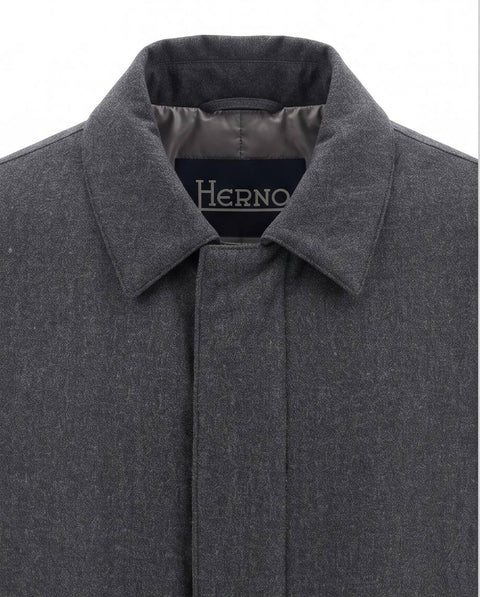 HERNO TRENCH CAPPUCCIO STACCABILE FLANELLA