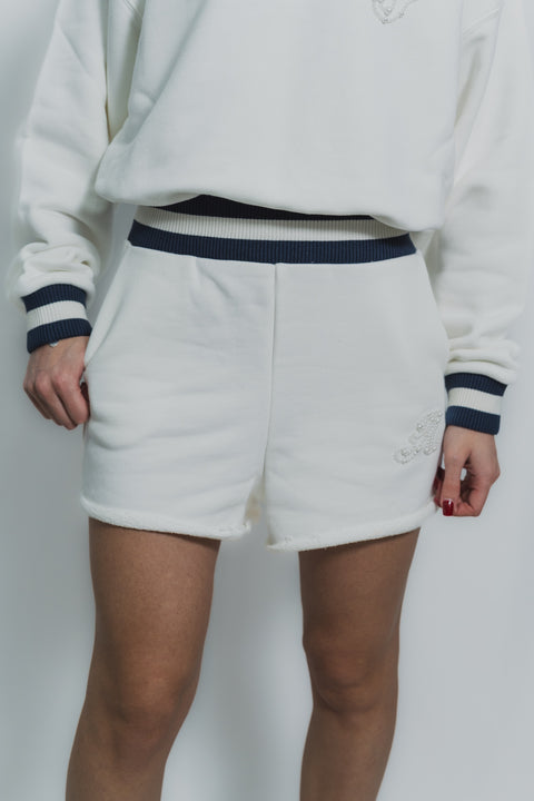 AUTRY BERMUDA FELPA LOGO CON PERLE