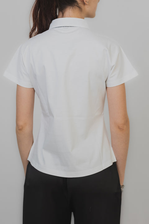 HERNO POLO MEZZA MANICA CON SPCCHI LATI FONDO REALIZZATA IN JERSEY