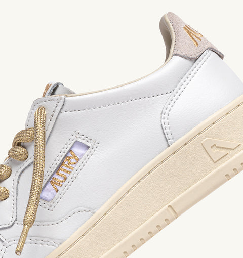 AUTRY SNEAKER PELLE LACCI GLITTER TAB LOGO