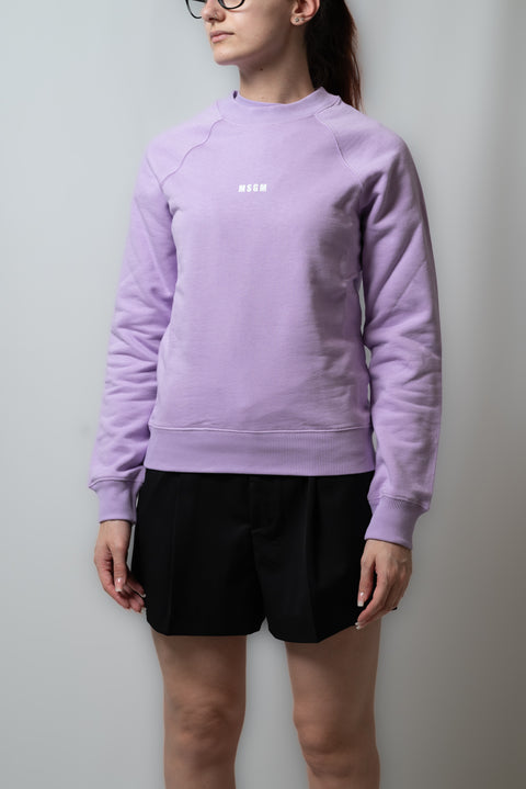 MSGM FELPA COTONE STAMPA LOGO