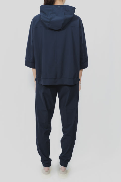 HERNO FELPA CAPPUCCIO JERSEY TECNICO