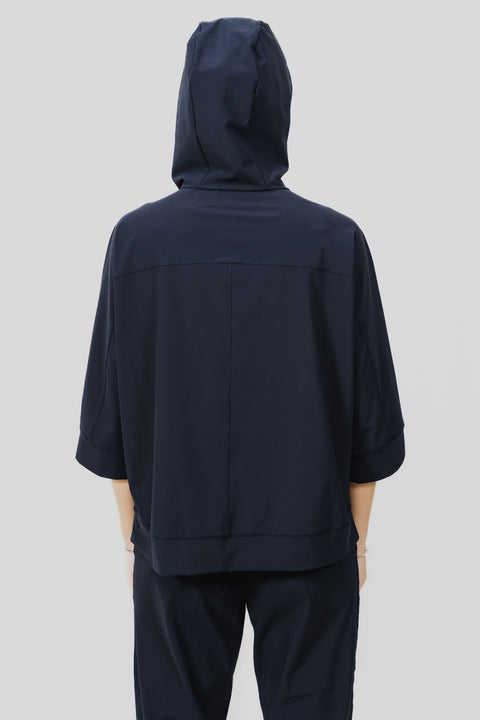 HERNO FELPA CAPPUCCIO JERSEY TECNICO