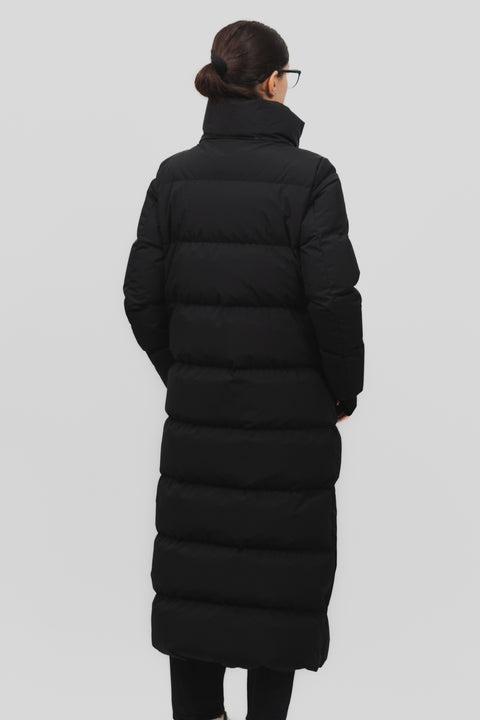 HERNO PIUMINO LUNGO CON CAPPUCCIO E SPACCHI