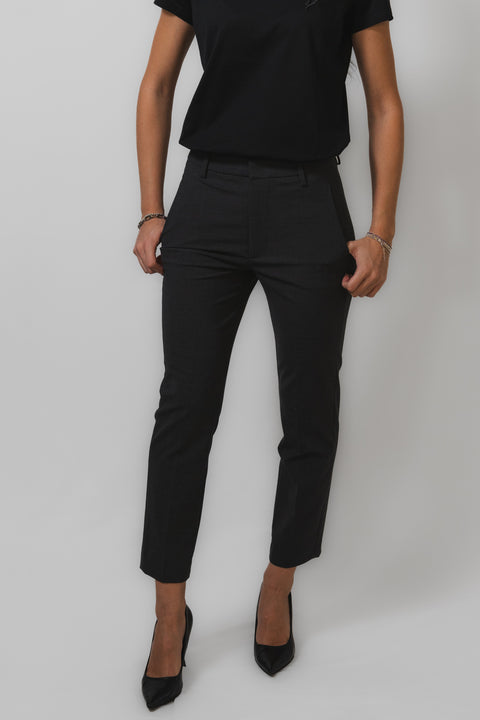 DONDUP NIMA ZIP PANTALONE GAMBA DRITTA LANA