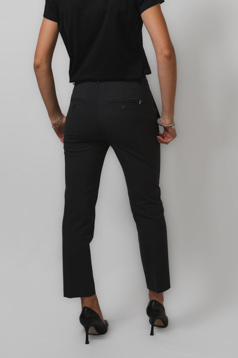 DONDUP NIMA ZIP PANTALONE GAMBA DRITTA LANA