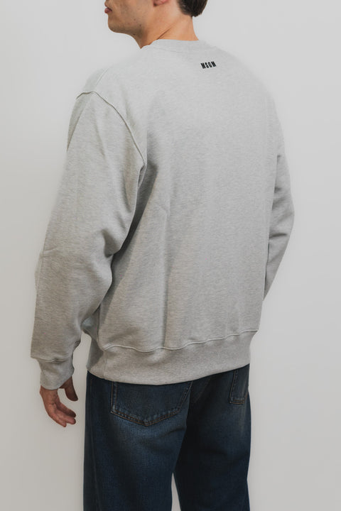 MSGM FELPA GIROCOLLO LOGO