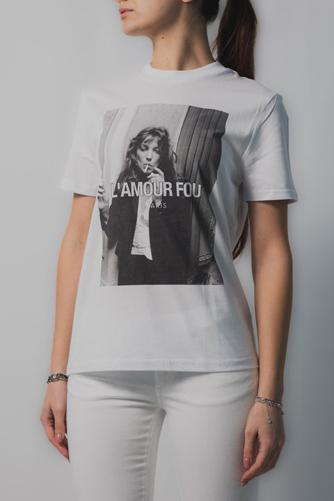 ELITE  PARIS T-SHIRT REALIZZATA NEL TESSUTO JERSEY STAMPA L AMOUR