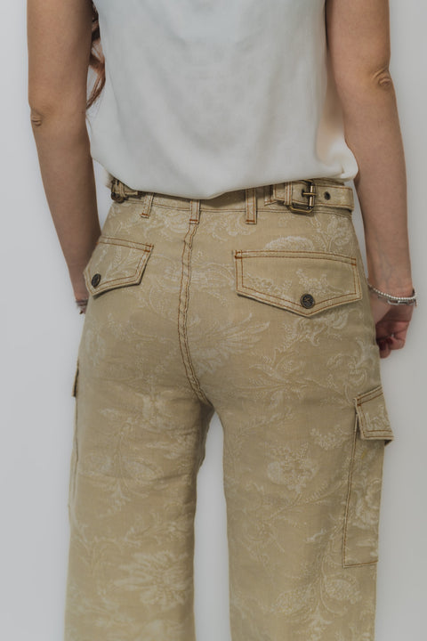 ETRO PANTALONE CARGO COTONE JACQUARD