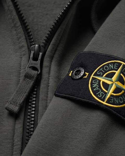 STONE ISLAND FELPA CAPPUCCIO FULL ZIP