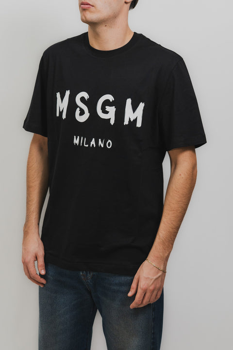 MSGM T-SHIRT JERSEY MACRO LOGO