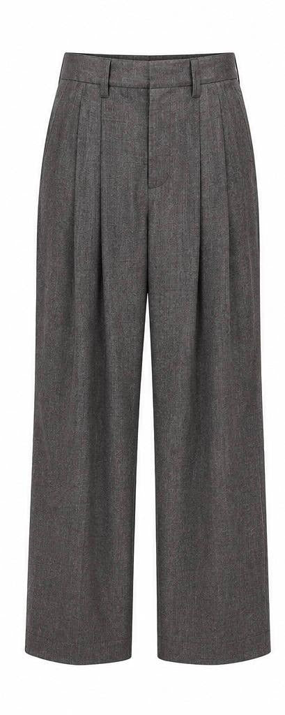 BRUNELLO CUCINELLI PANTALONE TELA DI LANA OVER 2 PINCES