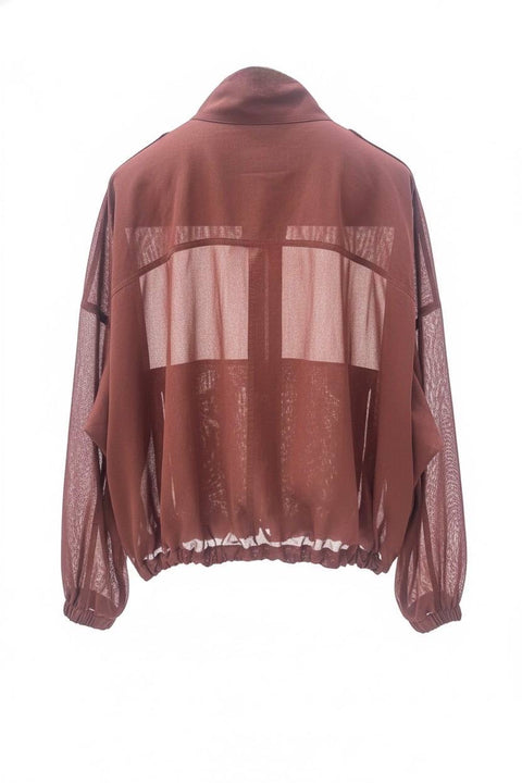 BRUNELLO CUCINELLI FELPA ORGANZA BOTTONI AUTOMATICI