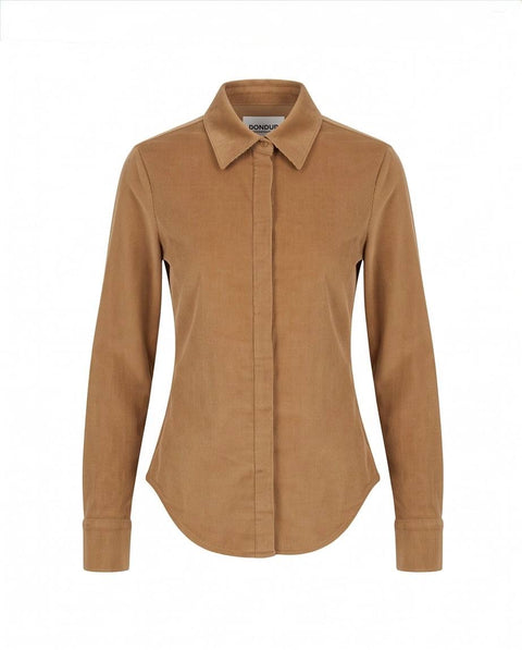 DONDUP CAMICIA VELLUTO STRETCH