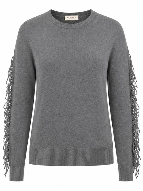 PAROSH MAGLIA FRANGE CASHMERE