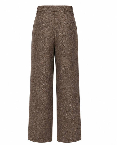 BRUNELLO CUCINELLI PANTALONE OVER 2 PINCES LANA TWEED