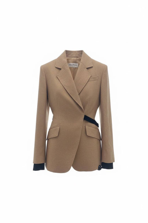 MAX MARA MXSFIONDA GIACCA LINO MOLLA LATERALE