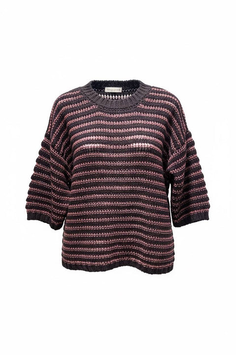 ROBERTO COLLINA MAGLIA COTONE RIGHE