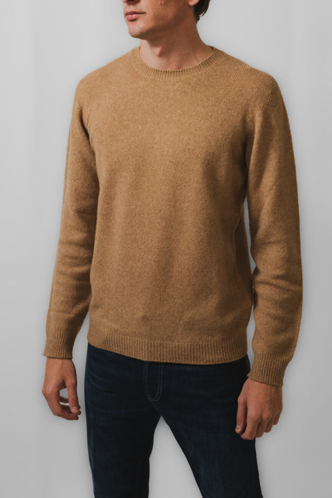 ROBERTO COLLINA MAGLIA GIROCOLLO BABY CAMEL