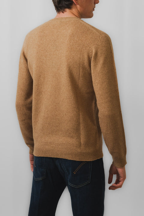 ROBERTO COLLINA MAGLIA GIROCOLLO BABY CAMEL