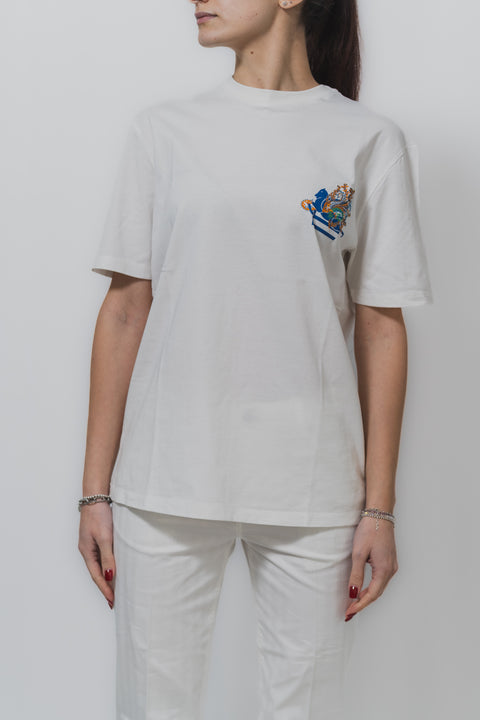 ETRO T-SHIRT JERSEY LOGO RICAMO