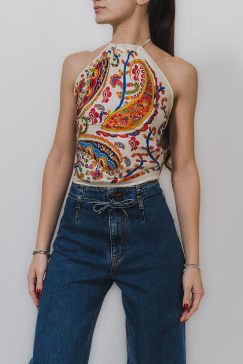 ETRO TOP BANDANA SETA FANTASIA PESLEY
