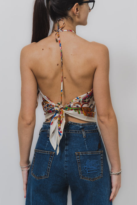 ETRO TOP BANDANA SETA FANTASIA PESLEY