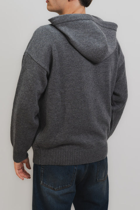 MSGM FELPA CAPPUCCIO LOGO PETTO